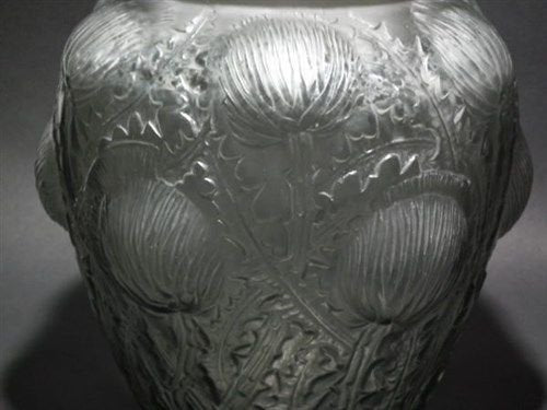 １８１　ルネ・ラリック　灰色ガラス　‘Domremy’の花瓶