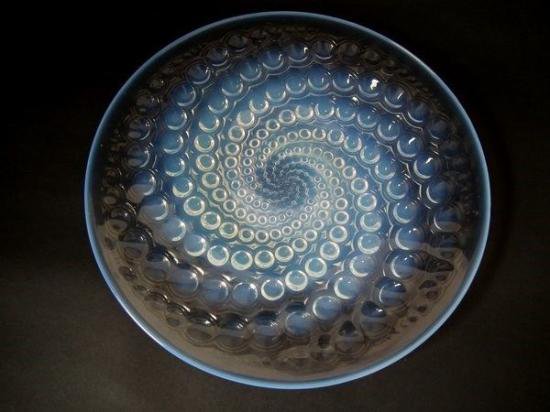 193 ルネ ラリック オパルセントガラス 皿 「Volutes（渦巻き
