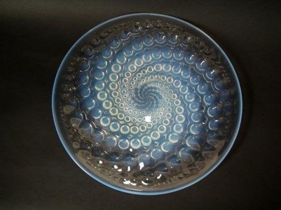 193 ルネ ラリック オパルセントガラス 皿 「Volutes（渦巻き
