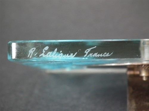 203 ルネ ラリック 透明＆青色ステンドグラス製 「Naiades（妖精