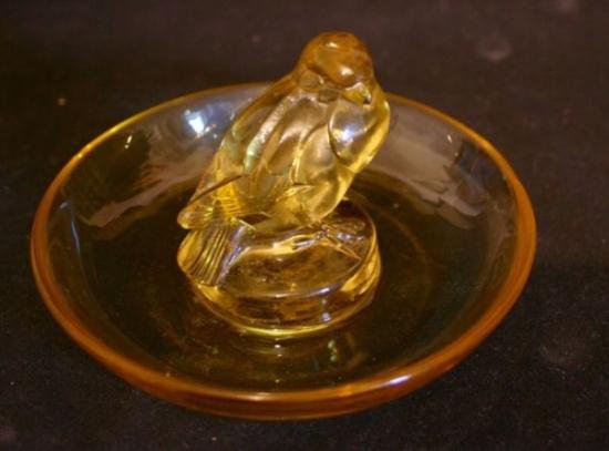 ２１０　ルネ　ラリック　鳥　装飾付き皿　1925年製