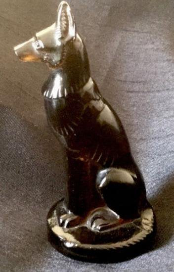 ２１７　ルネ　ラリック　1923年　ガラス製　「Chien（犬）」　灰皿　認定済み　美品　アンティーク