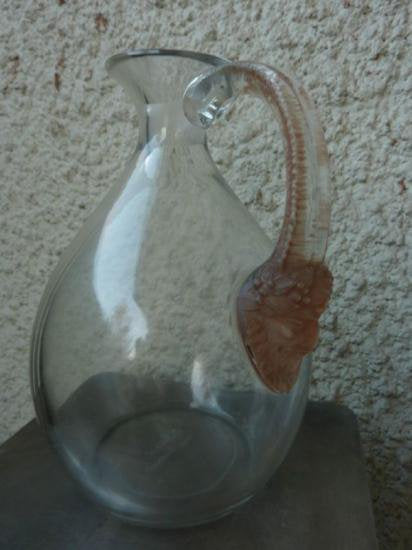 ２２８　ルネ　ラリック作　クリスタルガラス製水差し「サテュロス」アールデコ様式1920年代