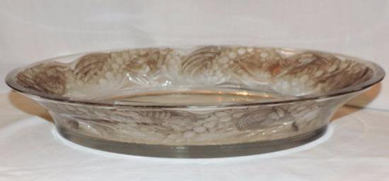 ２４０　ルネ　ラリック　オーバル皿　ニワシドリ