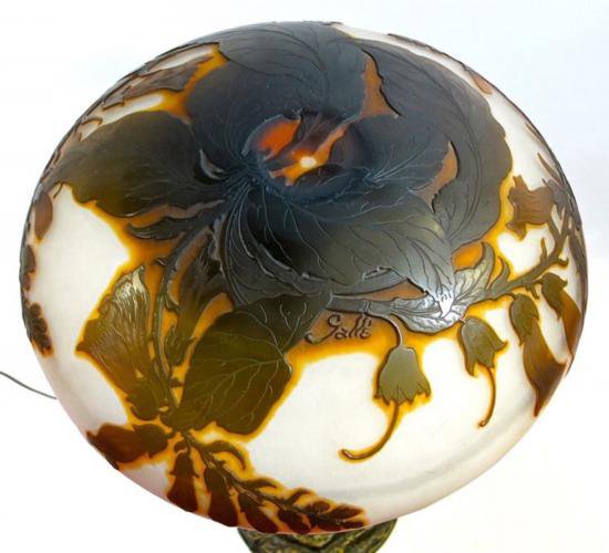 エミールガレ　フレンチカメオのガラスランプ