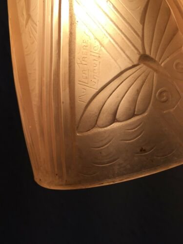 ミューラー兄弟　アールデコ　幾何学文様のシーリングランプ