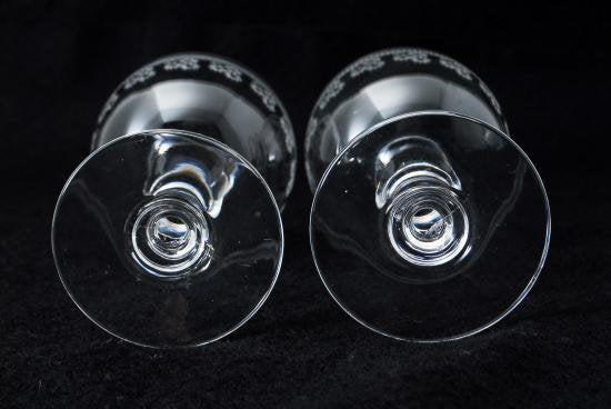 ０４６　オールド バカラ baccarat ポンパドール 花柄グラス 2客セット