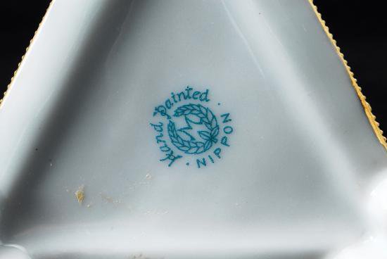 ０８２　オールドニッポン・ノリタケ 湖畔風景画 燭台