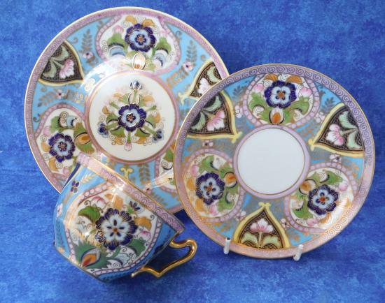 ０８８　ノリタケ　ターコイズブルーの3点セット