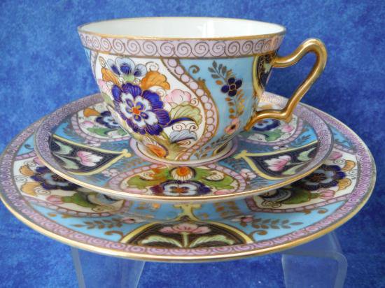 ０８８　ノリタケ　ターコイズブルーの3点セット