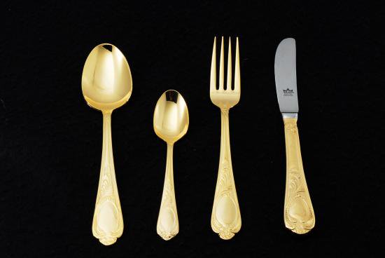 ００８　ゾーリンゲン 23/24K純金P.ドイツ カトラリー７０本セット