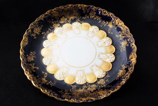 １４７　エインズレイ 金彩コバルト プレート 20cm