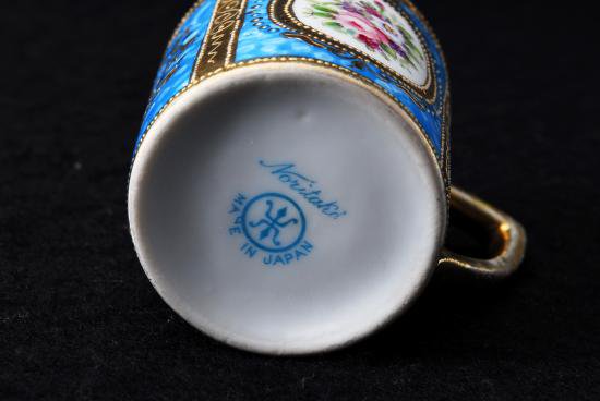 ０９６　オールドノリタケ・金盛花柄 カップ＆ソーサー