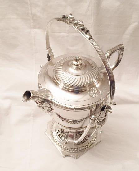 １８７　クリストフル Christofle　ギャレア　サモヴァール　ティーファウンテン ケトル シルバー 40cm
