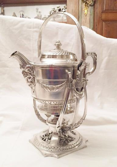 １８７　クリストフル Christofle　ギャレア　サモヴァール　ティーファウンテン ケトル シルバー 40cm