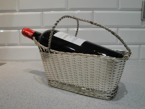 194 クリストフル Christofle ワインボトルバスケットキャディ