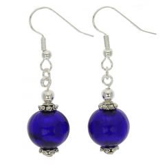 ５５２　ベネチアングラス　アンティコ・テソーロ　ボールピアス