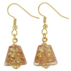 ５５６　ベネチアングラス　スターライトコーンピアス