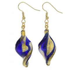 ５５８　ベネチアングラス　ロイヤル　スパイラルピアス