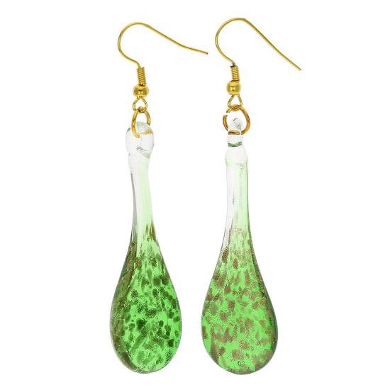 ５６０　ベネチアングラス　スターライトアイシクルピアス