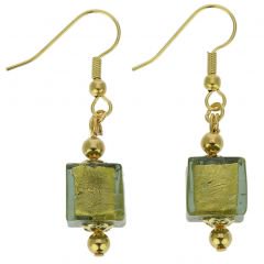 ５６３　ベネチアングラス　アンティコ・テソーロ　キューブピアス