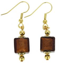 ５６３　ベネチアングラス　アンティコ・テソーロ　キューブピアス