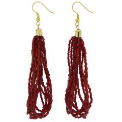 ５６５　ベネチアングラス　グロリオーサ　タイニービーズムラノピアス