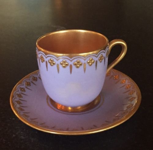 コールポート　ラベンダーのデミタスカップ＆ソーサー