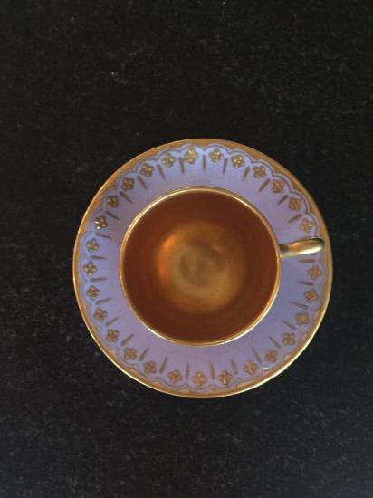 コールポート　ラベンダーのデミタスカップ＆ソーサー