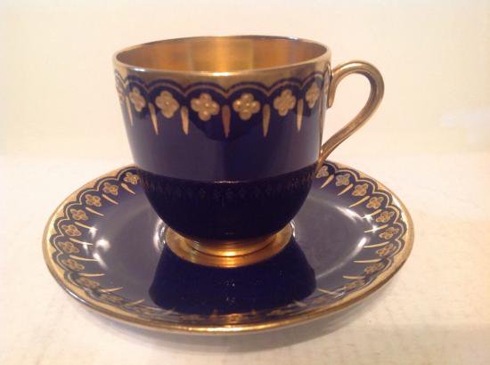 ００５　コールポート　コバルトブルーのカップ＆ソーサー