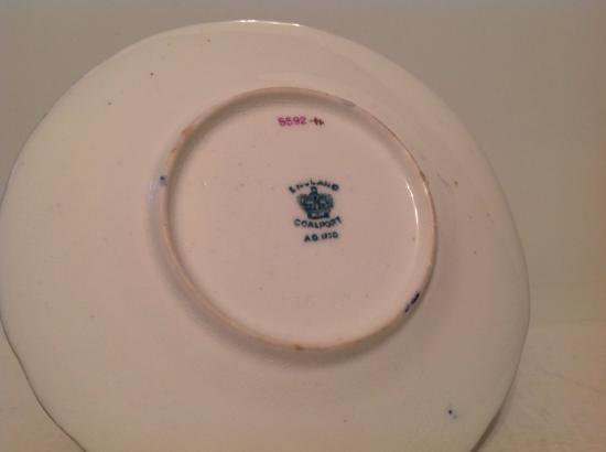 ００６　コールポート　純銀ホルダー付きコバルトブルーとゴールドのカップ＆ソーサー