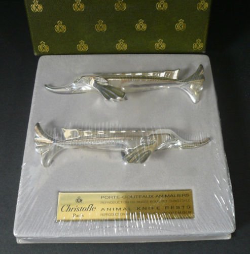 ２１１　クリストフルChristofle チョウザメの形のナイフレスト　2つセット