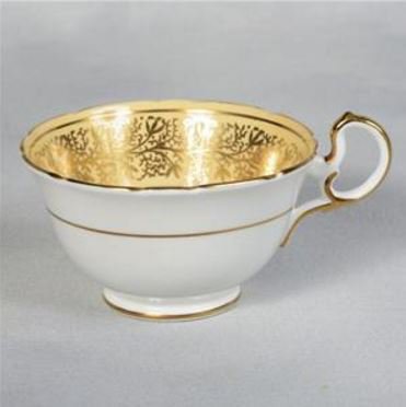 １６６　エインズレイ　ティーカップ＆ソーサー　黄色＆コバルトブルー