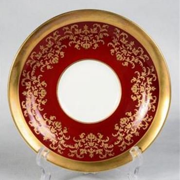 １６７　エインズレイ　果物柄のティーカップ＆ソーサー　深紅