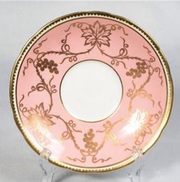 １６８　エインズレイ　葡萄のティーカップ＆ソーサー　パステルピンク