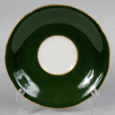 １７７　エインズレイ　果物のティーカップ＆ソーサー　森のような深緑色