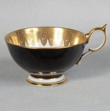 １８１　エインズレイ　ティーカップ＆ソーサー　黒