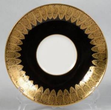 １８１　エインズレイ　ティーカップ＆ソーサー　黒