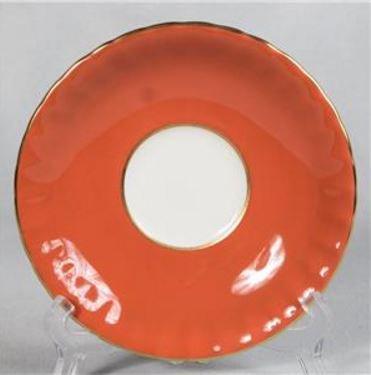 １８２　エインズレイ　お花のティーカップ＆ソーサー　オレンジ色