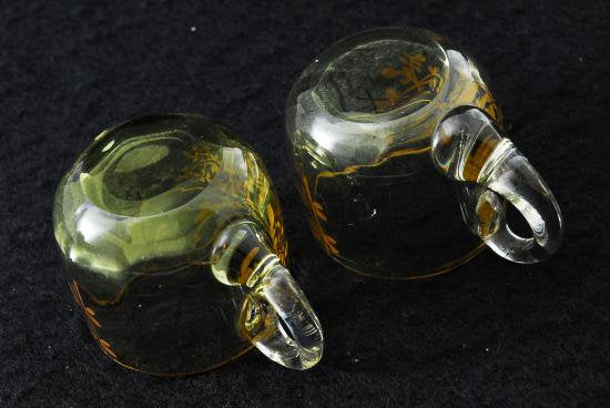 ０６１　バカラ(baccarat)検 サンルイ 金彩草花装飾紋 グラス２客セット