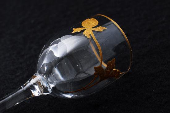 ０６２　オールドバカラ baccarat ジャポニズム 花 金盛グラス２客セット