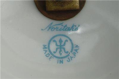 １２３　オールドノリタケ　風景画花瓶　金彩ジュエル