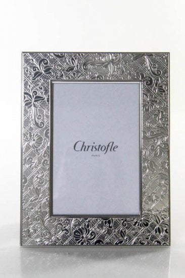 231 クリストフル 銀メッキ フォトフレーム フローラル