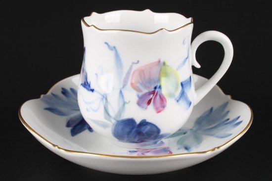１５７　マイセン　花模様のコーヒーカップ＆ソーサー