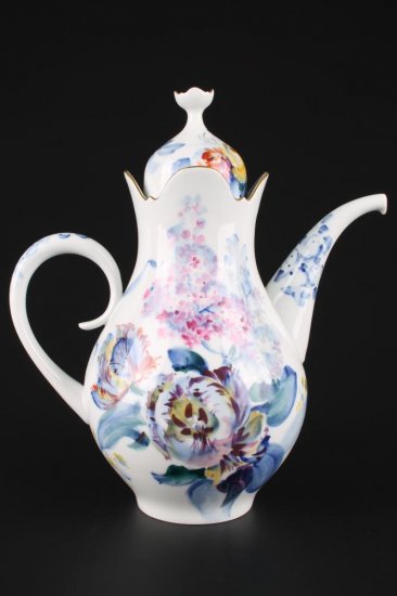 １５８　現代マイセン　菊花模様のコーヒーポット