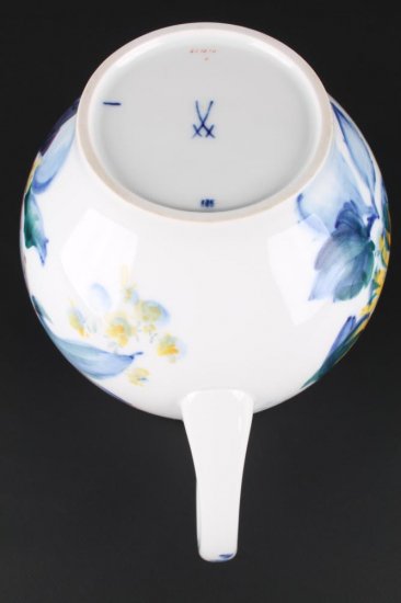 １５８　現代マイセン　菊花模様のコーヒーポット
