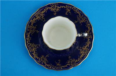 ０１８　コールポート　純銀製のホルダー付きカップ＆ソーサー