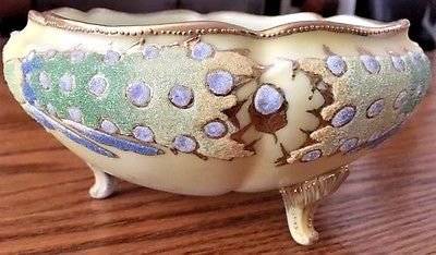 １５４　オールドノリタケ　コーラリン　孔雀模様のボウル