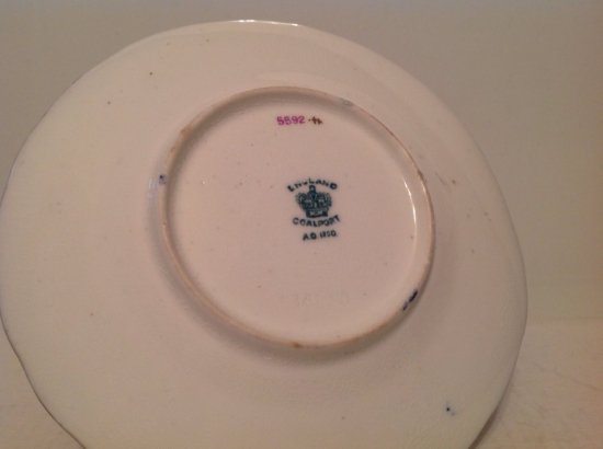 ０２０　コールポート　純銀ホルダー付きコバルトブルーとゴールドのカップ＆ソーサー