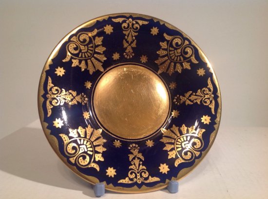 ０２１　コールポート　コバルトブルーとゴールドのカップ＆ソーサー